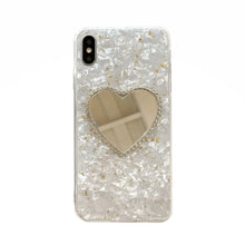 Load image into Gallery viewer, Gold foil love mirror phone case
