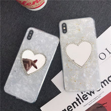 Load image into Gallery viewer, Gold foil love mirror phone case
