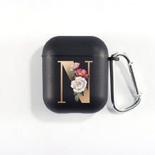 Load image into Gallery viewer, Matte Black Alphabet Airpods Case
