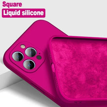 Load image into Gallery viewer, Soft Luxury Square Silicone Phone Case For iPhone
