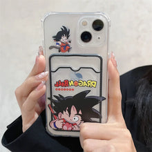 Load image into Gallery viewer, Bandai Anime Dragon Ball Card Holder Phone Case for iPhone
