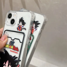 Load image into Gallery viewer, Bandai Anime Dragon Ball Card Holder Phone Case for iPhone
